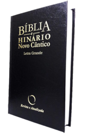 B�blia e Hin�rio Novo C�ntico Letra Grande capa dura preta