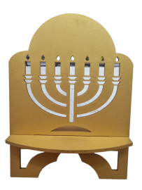 Suporte de B�blia Candelabro Em Madeira  mdf Grande Dourado