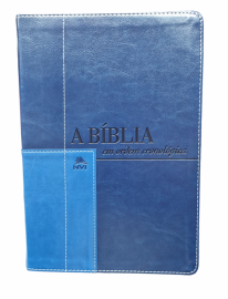 Biblia Em Ordem Cronologica Azul Claro E Escuro