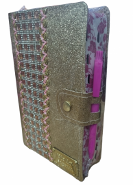 B�blia Hipergigante com harpa Pedraria dourada Flores cpp