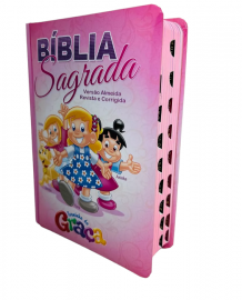 Biblia Turminha Da Gra�a Rosa com indice