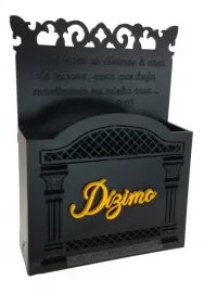 Porta Envelope Para D�zimo E Ofertas Mdf Preto