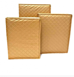 Pasta De Louvor N04 Quadriculado dourada fosco Hinario