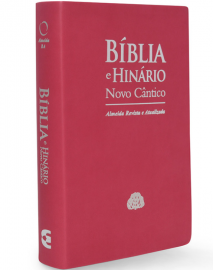 B�blia e Hin�rio Luxo RA Letra Gigante Luxo Macia Pink