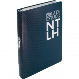 B�blia de Estudo Grande NTLH Luxo Azul 
