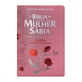 Bblia Da Mulher Sbia Txto Color Com Harpa - Tulipa Rosa