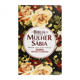 Bblia da Mulher Sbia  Edio Especial Mulheres da Bblia Floral Preta