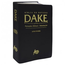 B�blia de Estudo DAKE - Letra Grande - Capa luxo - Preta