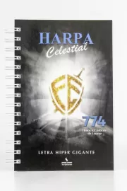 Harpa Espiral Grande Luxo Letra Hiper Gigante Com 774 Hino Fe Preta