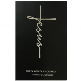 Harpa Avivada e Corinhos Capa Dura  CPP Preta Jesus
