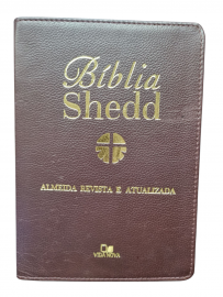 B�blia De Estudo Shedd Vinho Couro Legitimo