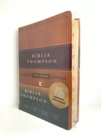 Biblia Thompson Letra Grande Marrom Claro E Escuro Com Indice