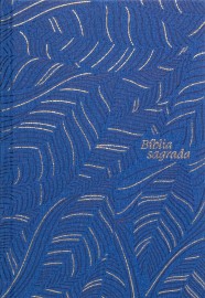 Bblia Slim NVI, Letra Grande, Couro-soft azul sobre Capa dura, Abstrata