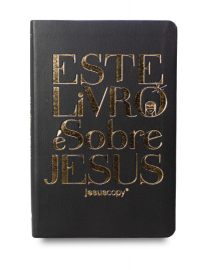 B�blia "Este Livro � sobre Jesus Luxo Capa Preta