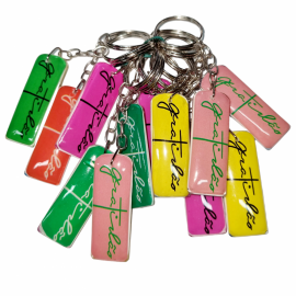 Chaveiro de Resina Gratid�o 12 Unidades