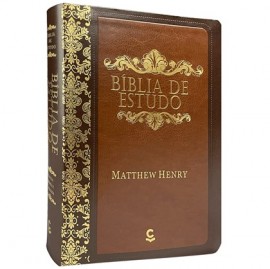 B�blia De Estudo Matthew Henry Marrom Luxo