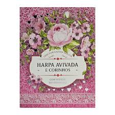 Harpa Avivada e Corinhos Mdio Letra Gigante Floral Pink Brochura