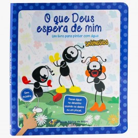 Um livro para pintar com gua - Smilinguido Rosa Capa Azul