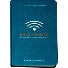 B�blia Edi��o NTLH com Notas para Jovens Azul