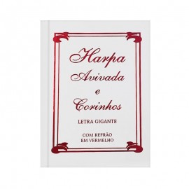 Harpa Avivada e Corinhos M�dio Letra Gigante  Tradicional Branca Capa Dura
