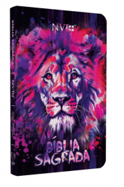 B�blia Jovem NVi Slim � Le�o Aquarela Capa Dura 