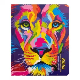 B�blia L.etra Maior Ppm Arc Full Color Capa Dura C/ Harpa - Le�o Aquarela