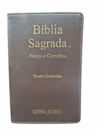 B�blia Letra Jumbo Luxo Com Harpa Avivada e Corinhos RC Ful Color