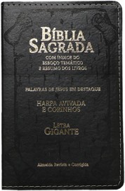 B�blia Letra Grande Capa PU Luxo � Preta