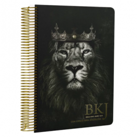 B�blia King James 1611 Le�o Rei dos Reis Capa Dura Espiral Com Espa�o Para Anota��es