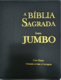Biblia Letra Jumbo Luxo com Harpa Estrela Palavras de Jesus em Vermelho