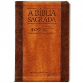 Biblia Rcm Acf  Marrom Havana Luxo Letra Gigante Com Indice
