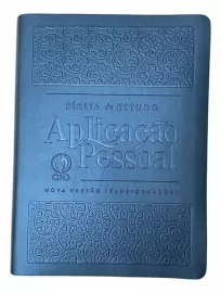 B�blia de Estudo Aplica��o Pessoal Grande Luxo Azul NVT