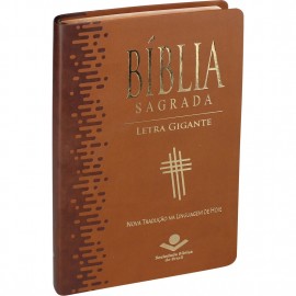 Biblia Letra Gigante Ntlh Luxo Marrom Sem Indice