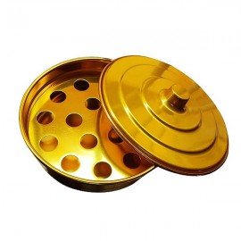 Bandeja De Santa Ceia 16 c�lice Dourada Aro aluminio