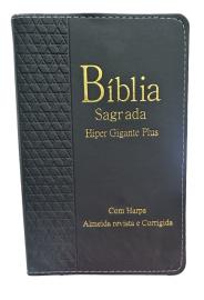 Biblia Hiper Gigante Plus Ziper com Harpa KCP