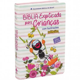 B�blia Explicada para Crian�as com ilustra��es Smilinguido listrada